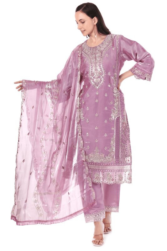 Pink siroski Pakistani suit