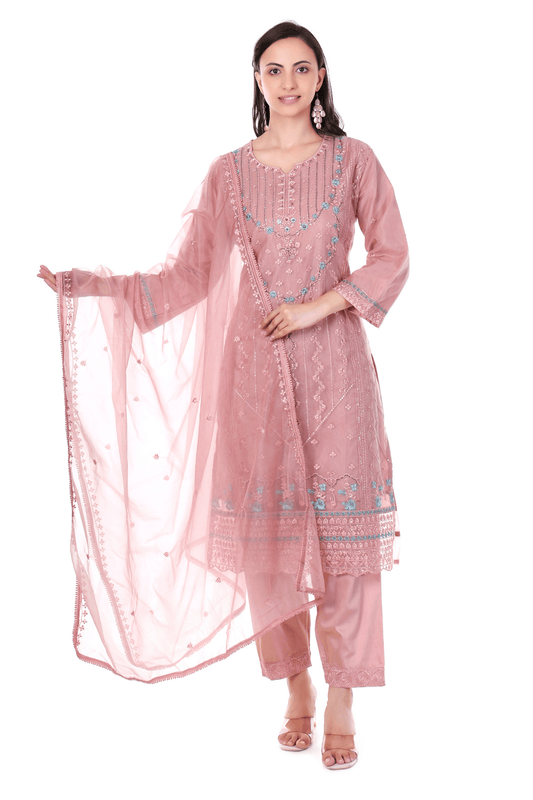 Pakistani heavy embroidered suit set