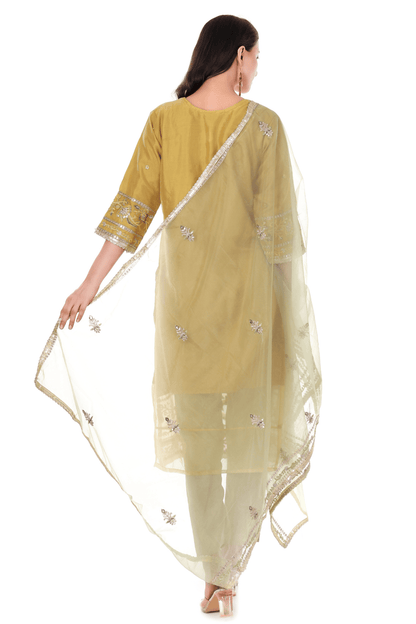 Mustard Lemon green Pakistani suit