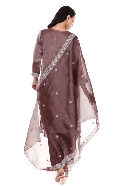 Chocolate Brown Pakistani heavy suit