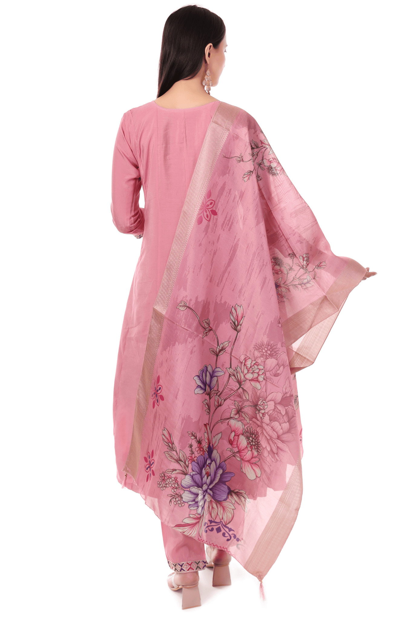 Anarkali with Digital printed Dupatta