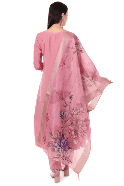 Anarkali with Digital printed Dupatta