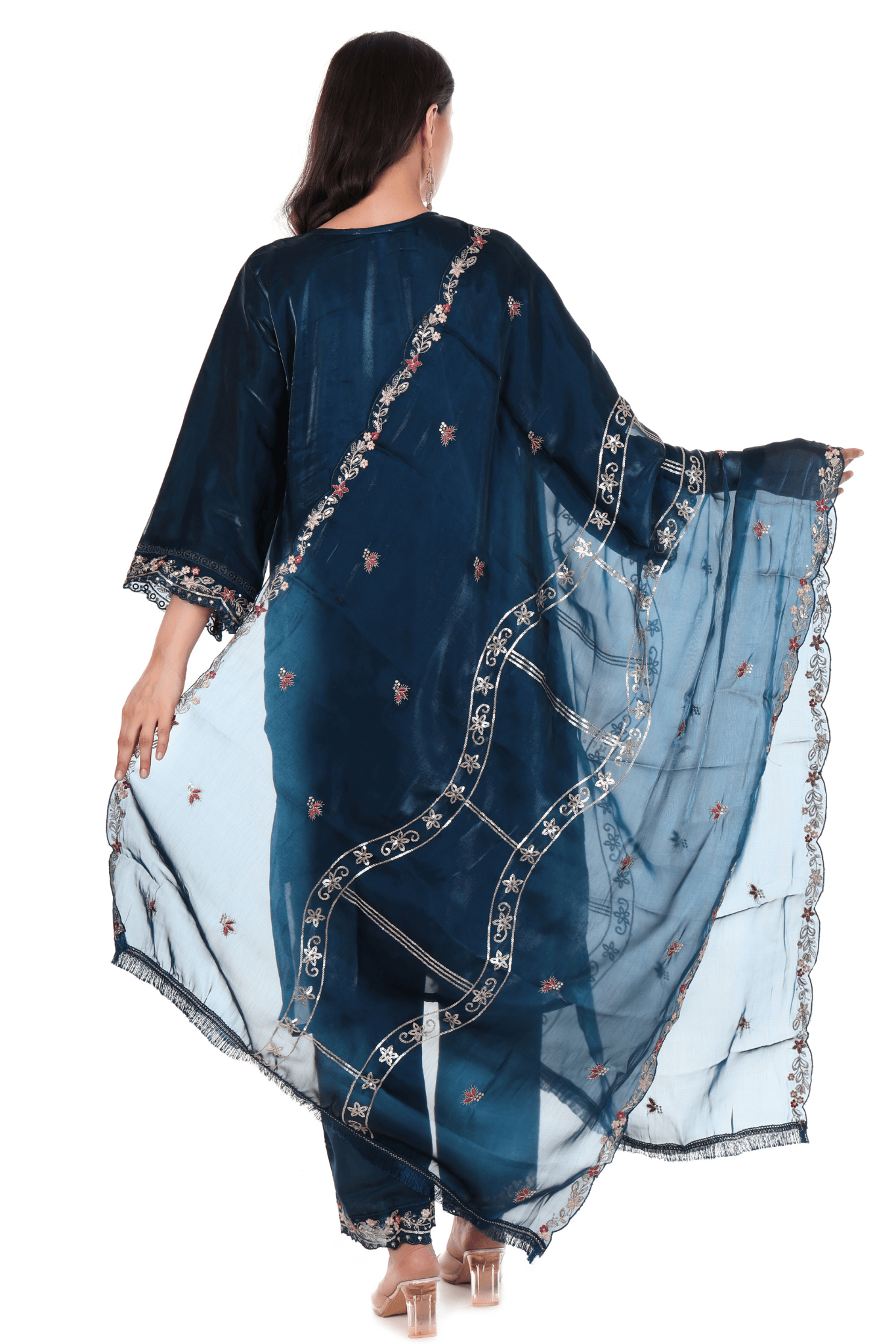 Royal Blue siroski Pakistani suit