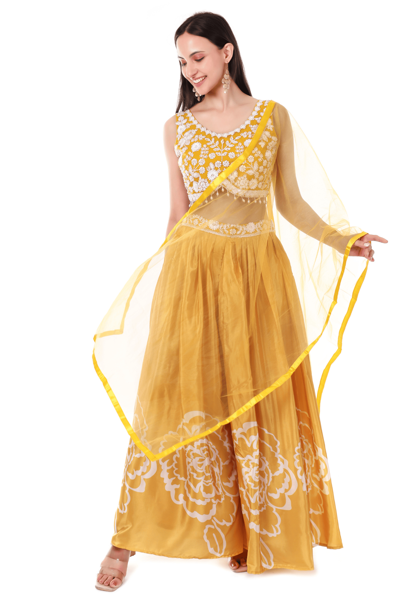 Yellow haldi plazo set