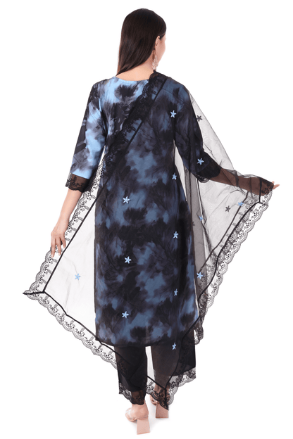 Black Blue Tie and Die