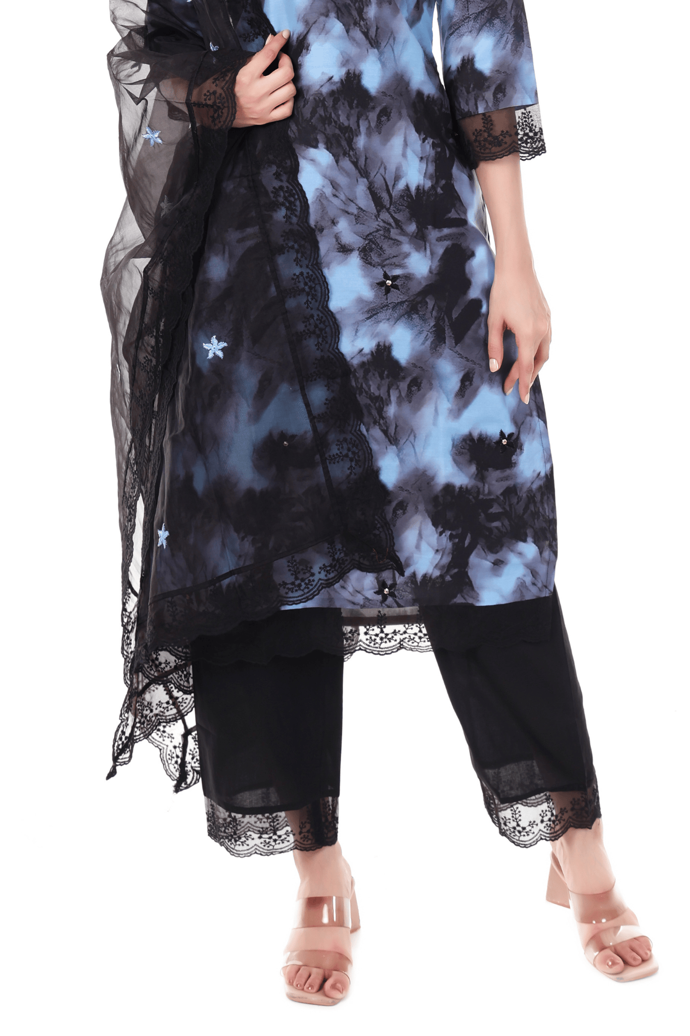 Black Blue Tie and Die