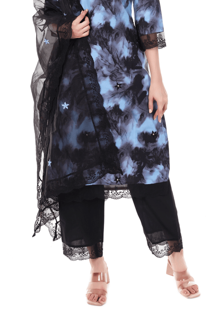 Black Blue Tie and Die