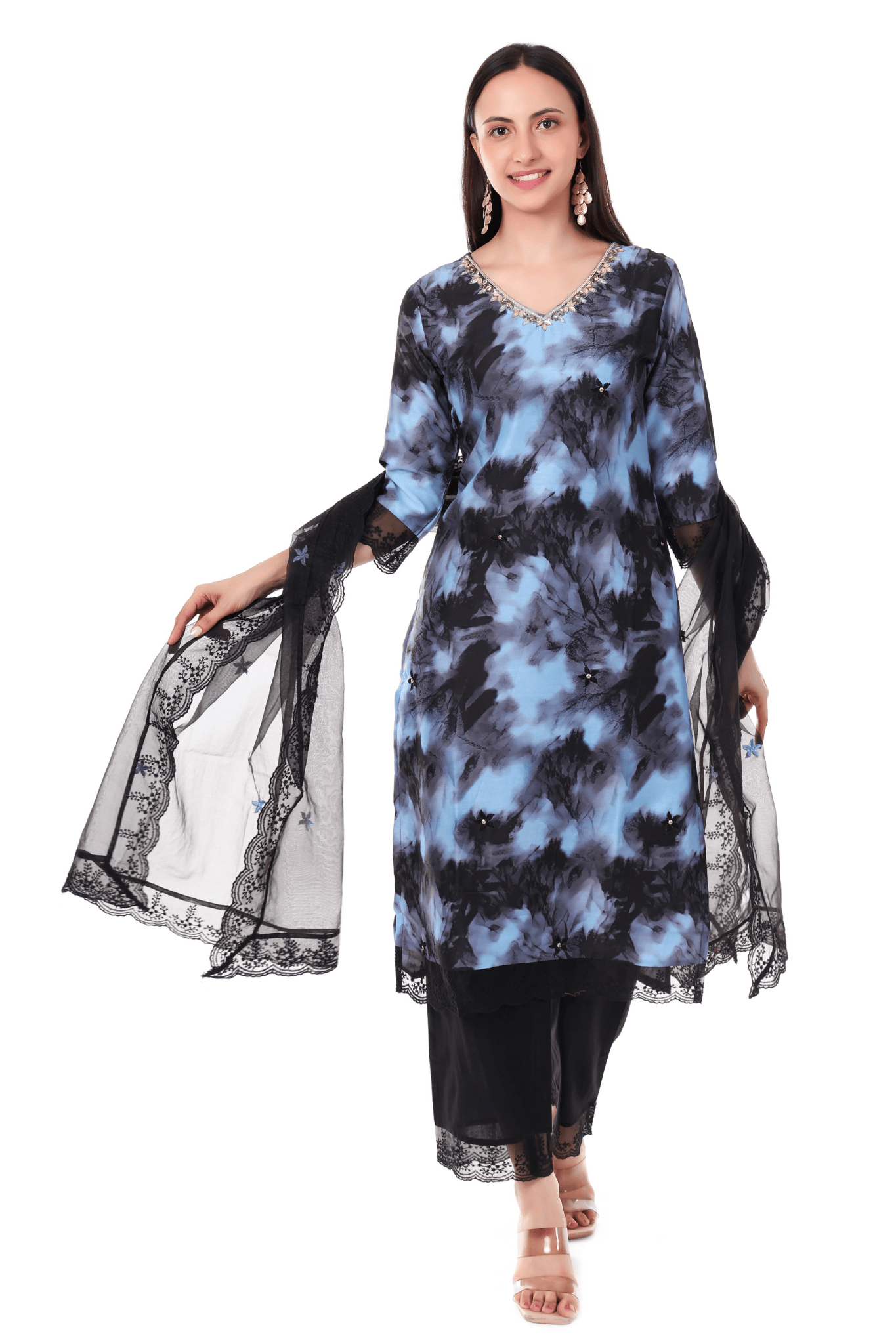 Black Blue Tie and Die