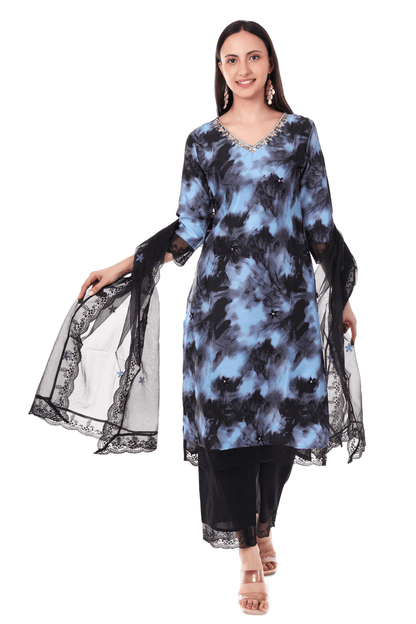 Black Blue Tie and Die