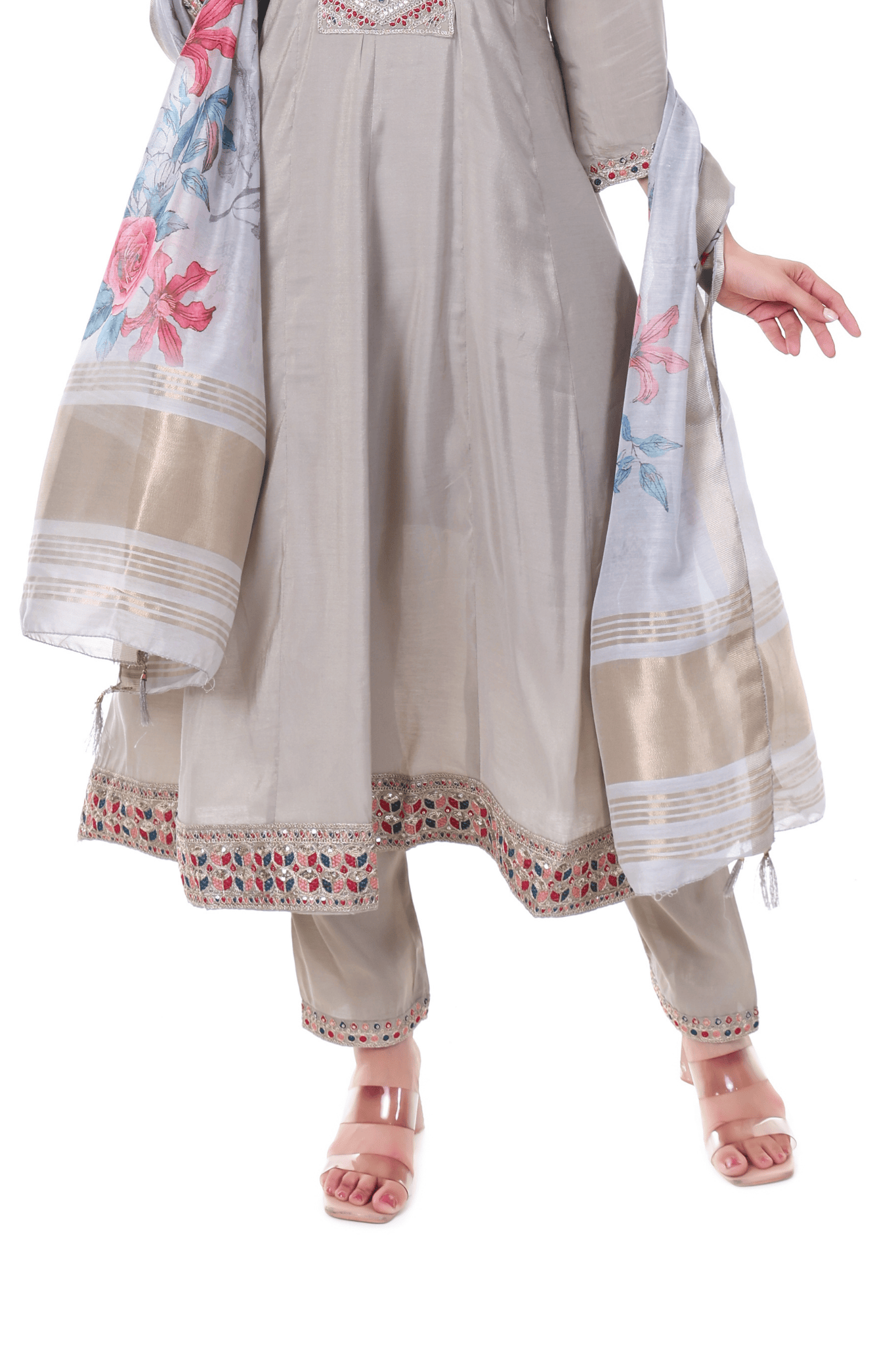 Anarkali with Digital printed Dupatta