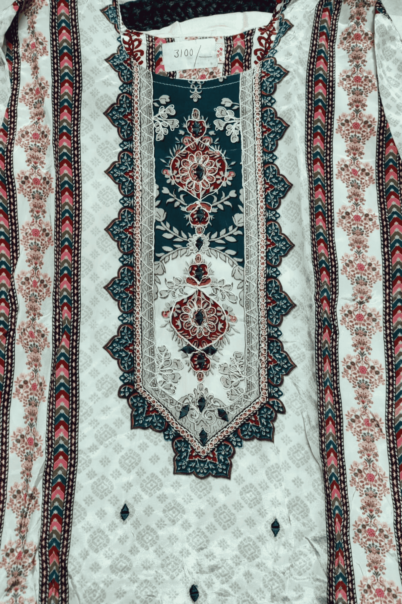 Multicolor printed crepe suit