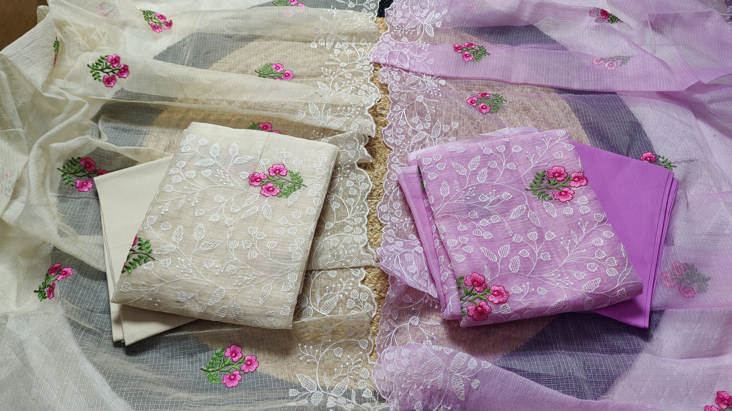 Kota Doria - Embroidered